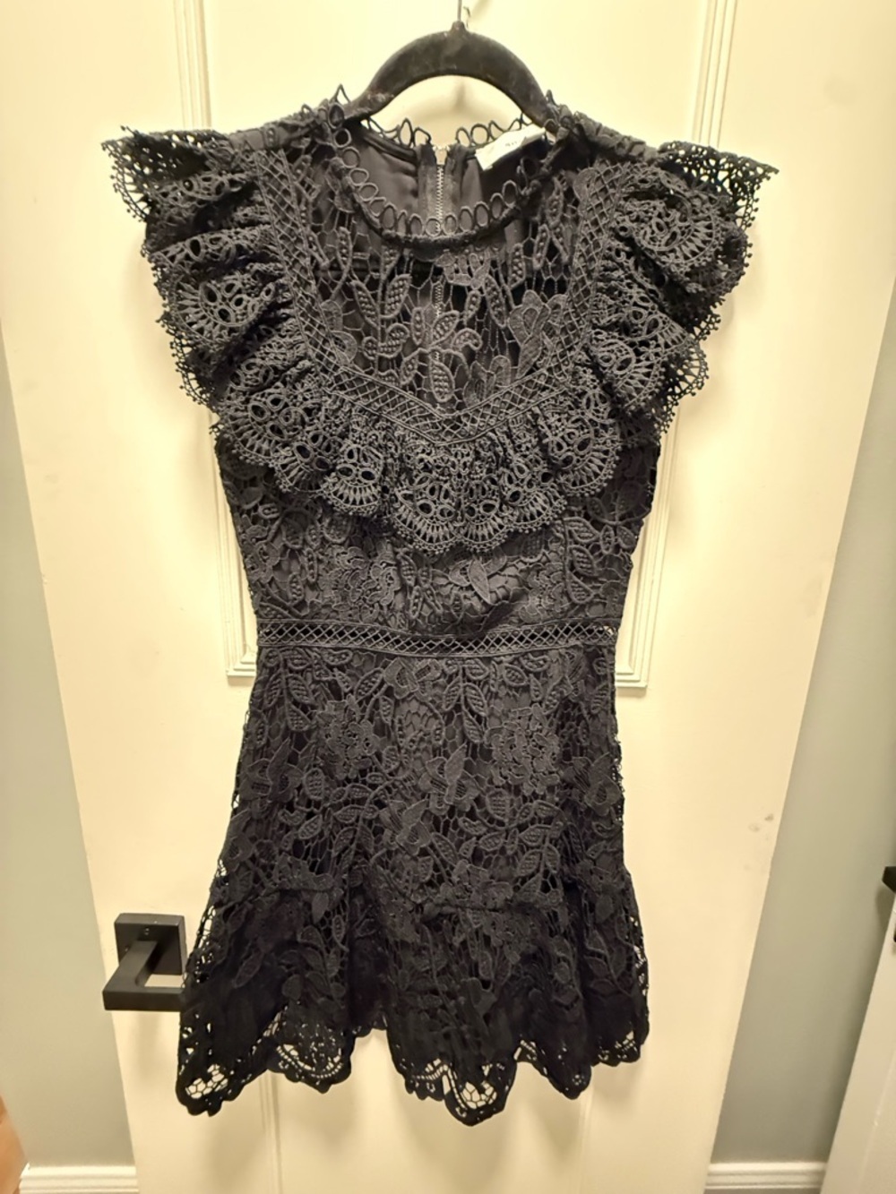 Adelyn Rae Black Lace Ruffle Dress - Picture 10 of 10